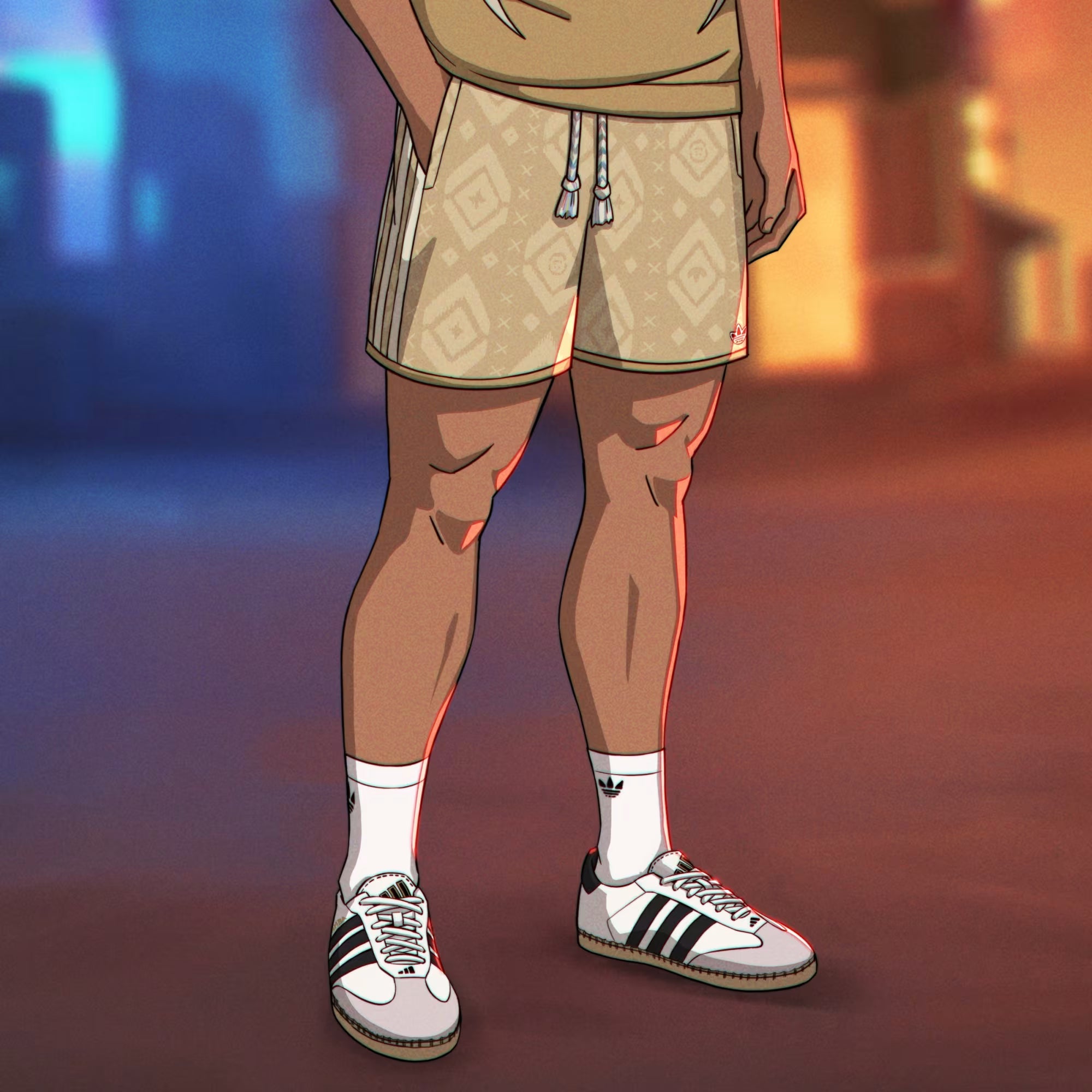 Adidas x Clot All Over Print Shorts